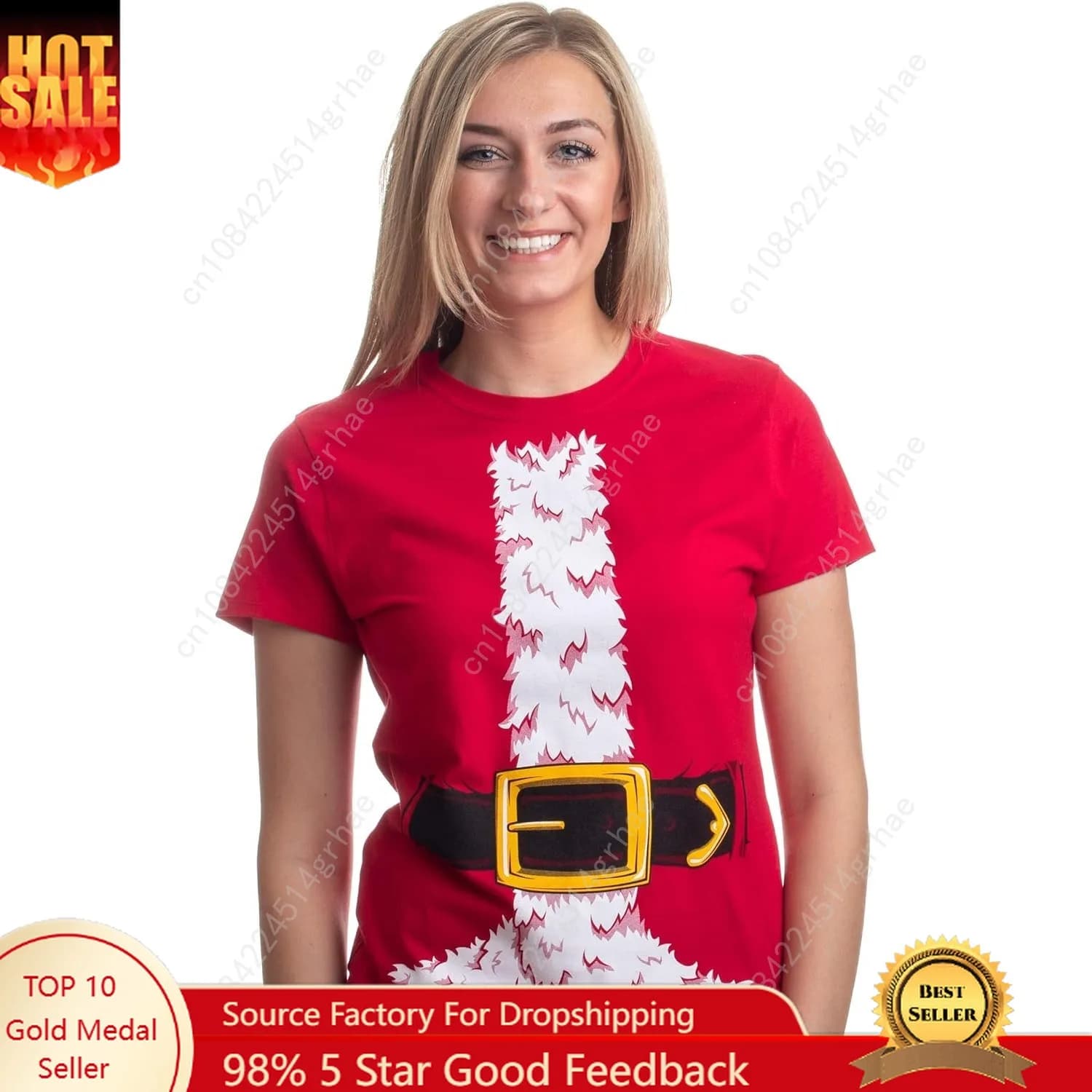 T-shirt da donna per costume da vacanza, t-shirt da donna da pirata di Natale di Halloween