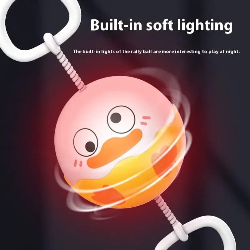 Rotating Flash Flying Ball Toy Pulling Rope LED Luminous Whistle Flywheel Stress Relief Hand Exercise Puzzle Kid Party Gift