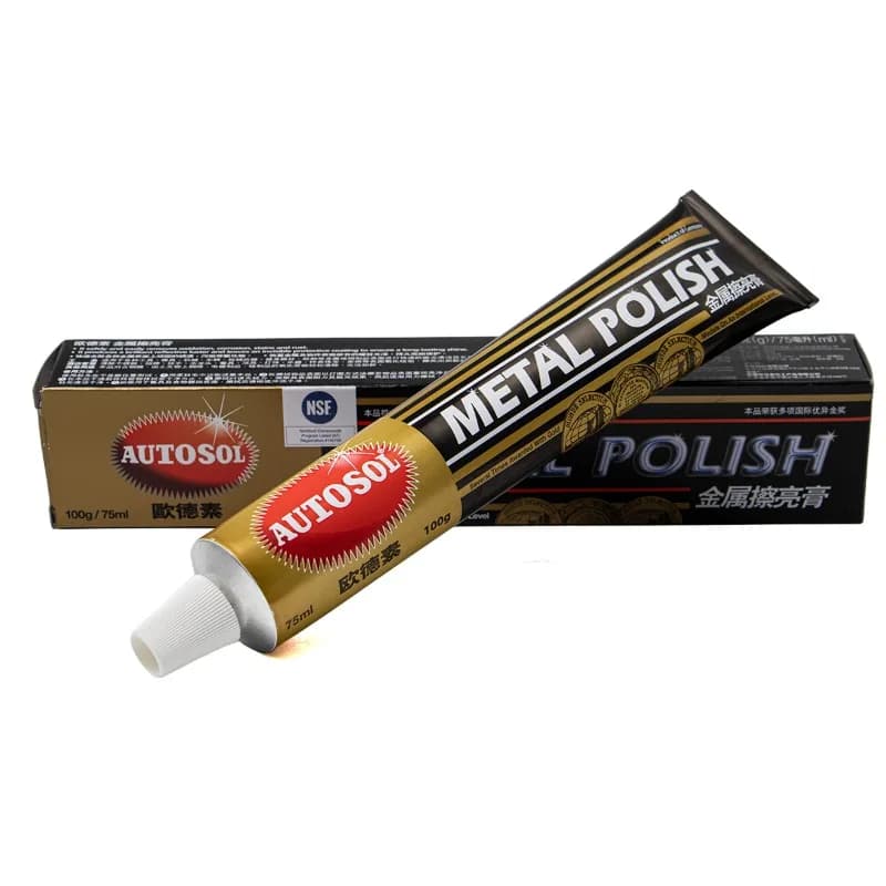 Crema Lucidante per Metalli, Cera per Lucidatura Professionale, Pasta Lucidante per Rimozione Ruggine e Ossido, Strumento di Pulizia
