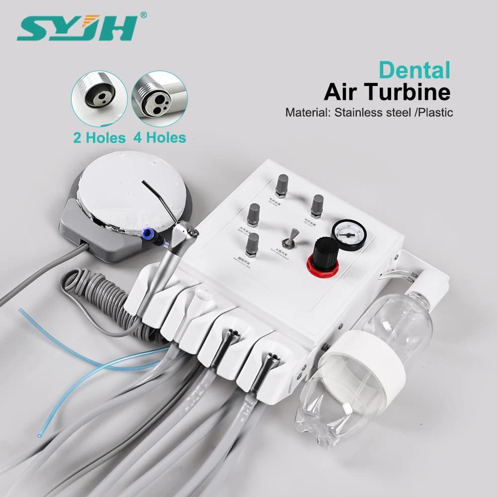 SYJH Dentale 2/4 Portable Turbine holes with 3 Vie Manipula Siringa Dentist Air Turbine Unit Whitening Of The Tooth Tools