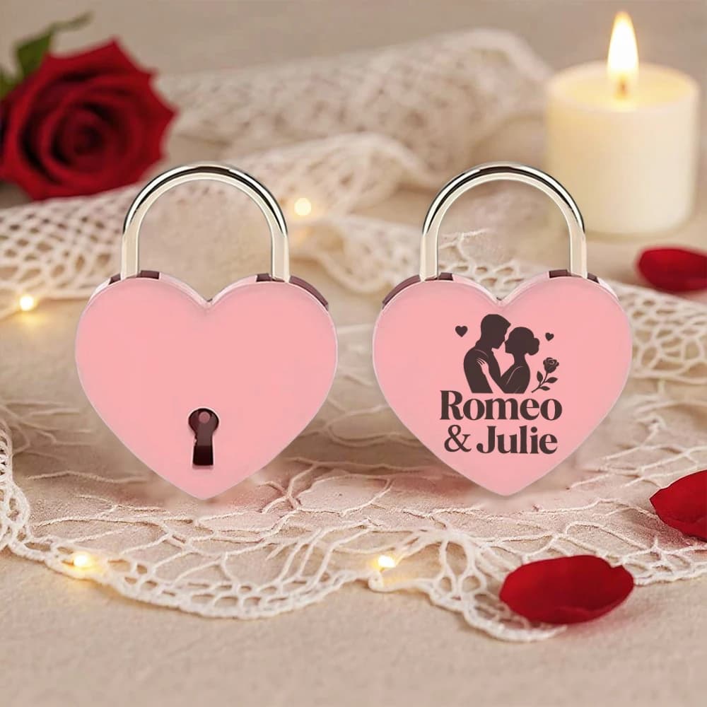 1 Pezzo Lucchetto dei Desideri Vintage Personalizzabile con Testo per Coppie, Regalo per Moglie o Fidanzata