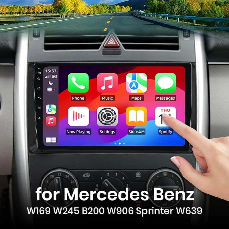 Per Mercedes Benz W169 W245 B200 W906 Sprinter W639 Vito Wireless CarPlay per Apple Android Auto Autoradio GPS Multimediale Stereo