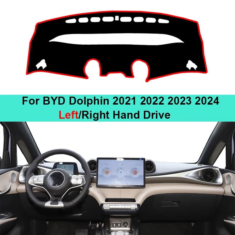 Copertura del cruscotto dell'auto tappetino del cruscotto per BYD Dolphin 2021 2022 2023 2024 Auto parasole DashMat Anti-uv Anti-sole cuscino del tappeto