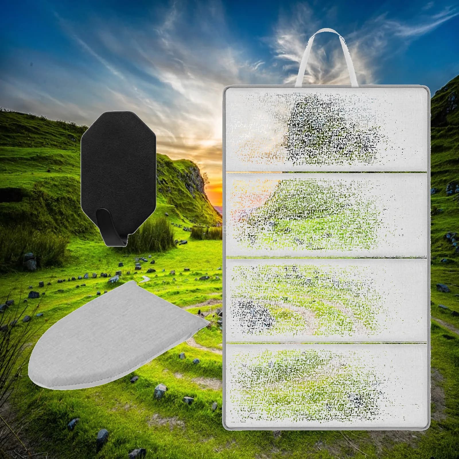 over The Door Steaming Station Ironing Mat Pad Accessory Convenient Steamer Board for Clothes for Home and Travel Household