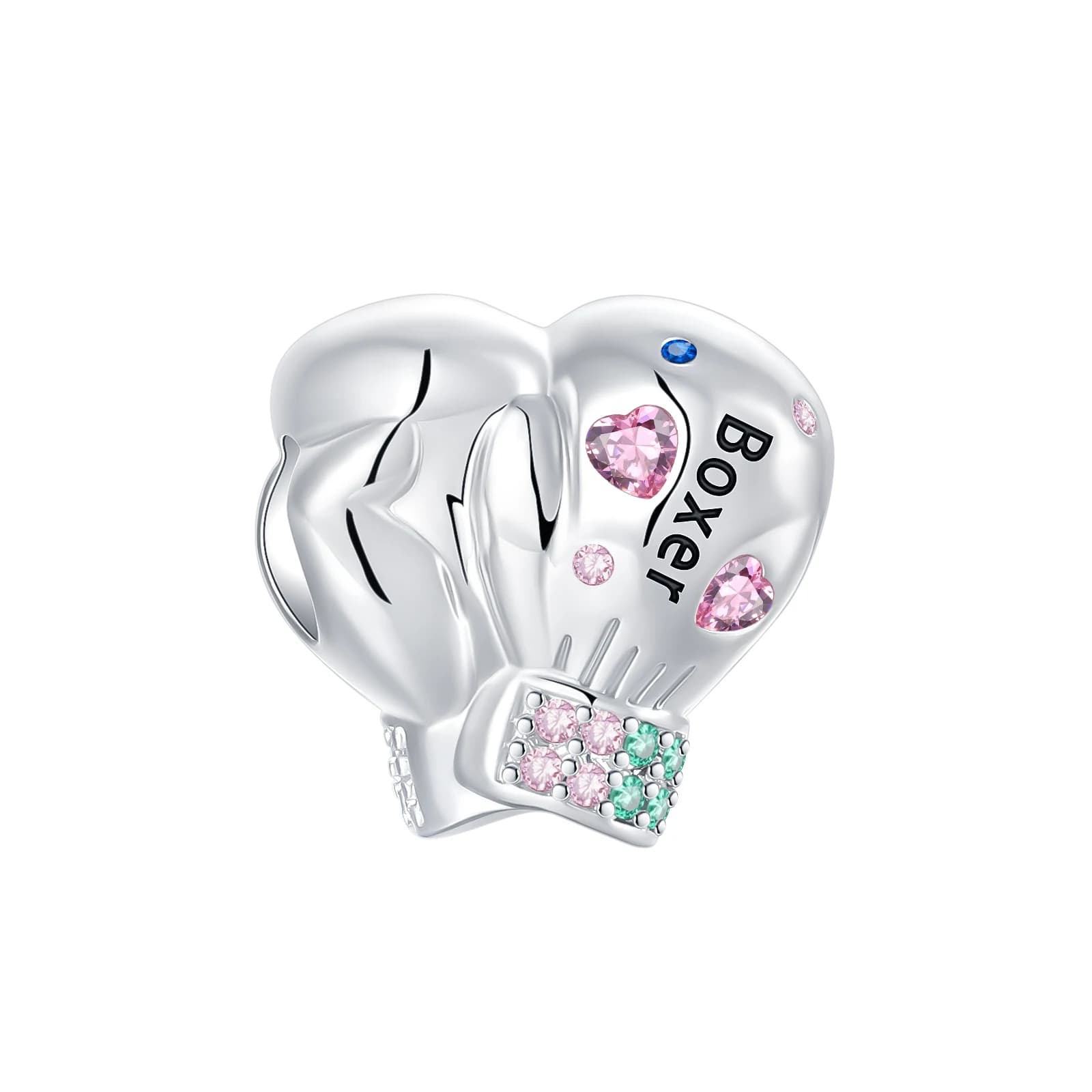 Original 925 Sterling Silver Charm Boxing Gloves Sports Gym Lover Beads for Women Fit Original Bracelet Necklace DIY Accessories