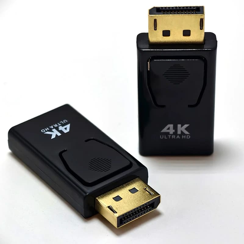 Convertitore DP a HDMI compatibile da maschio a femmina, adattatore DisplayPort 4K per cavo video audio HD per PC, HDTV, laptop, proiettore