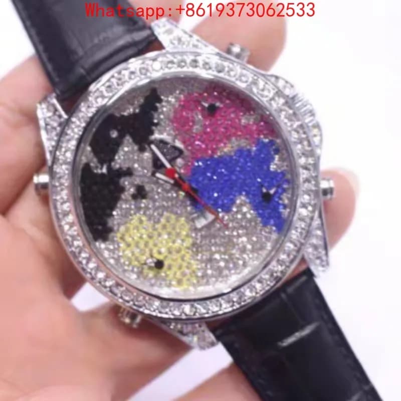 Customized Fashion Trend Rhinestone Gypsy Plate Quartz Boys and Girls Belt Watch