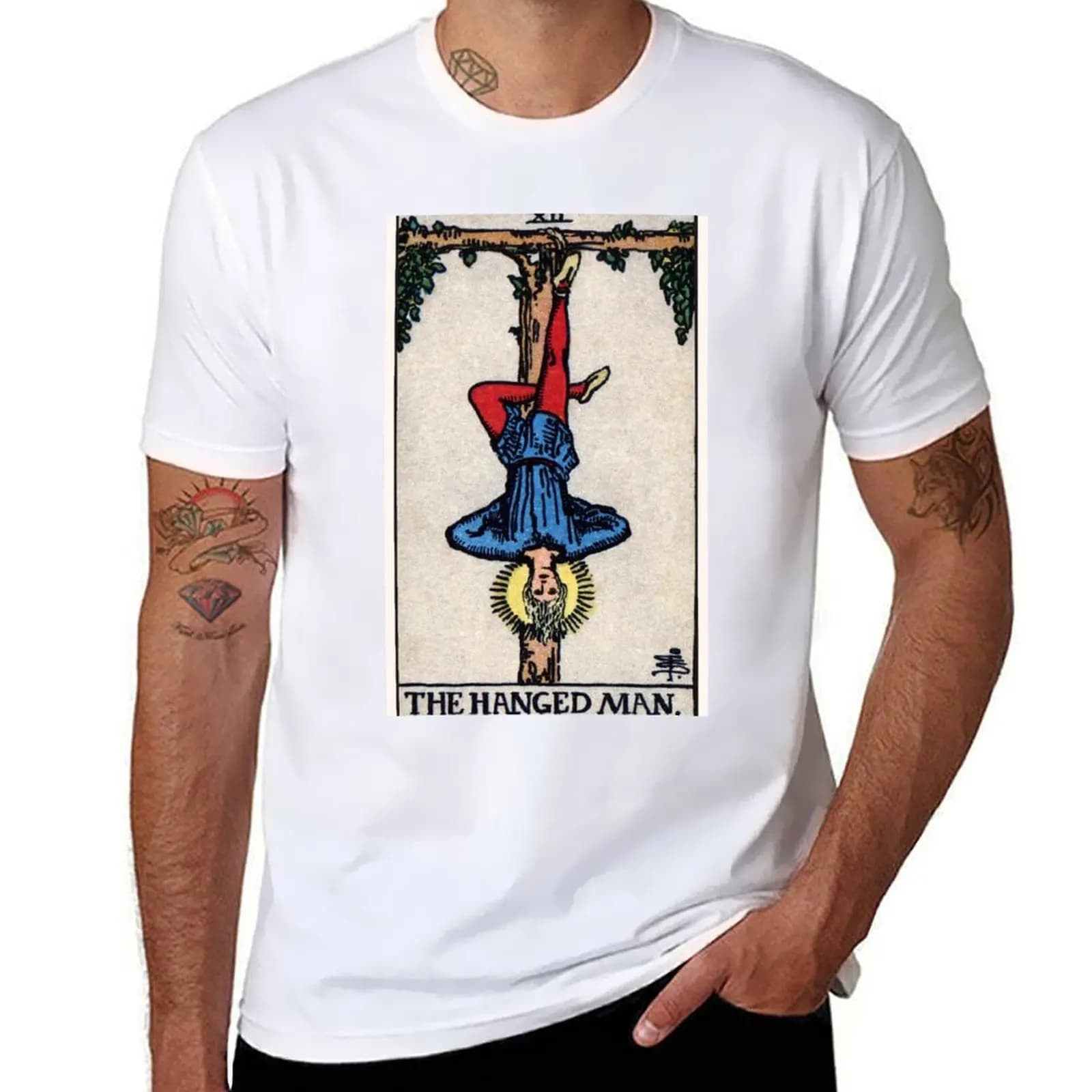 XII. T-shirt The Hanged Man Tarot Card, comoda maglietta a maniche corte per allenamento