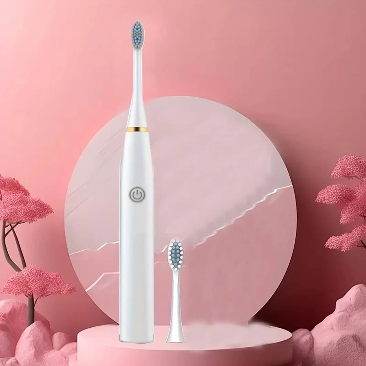 electric toothbrush for oral cleaning, 1 AA battery without intelligent auto ultrasound brush for long term.
