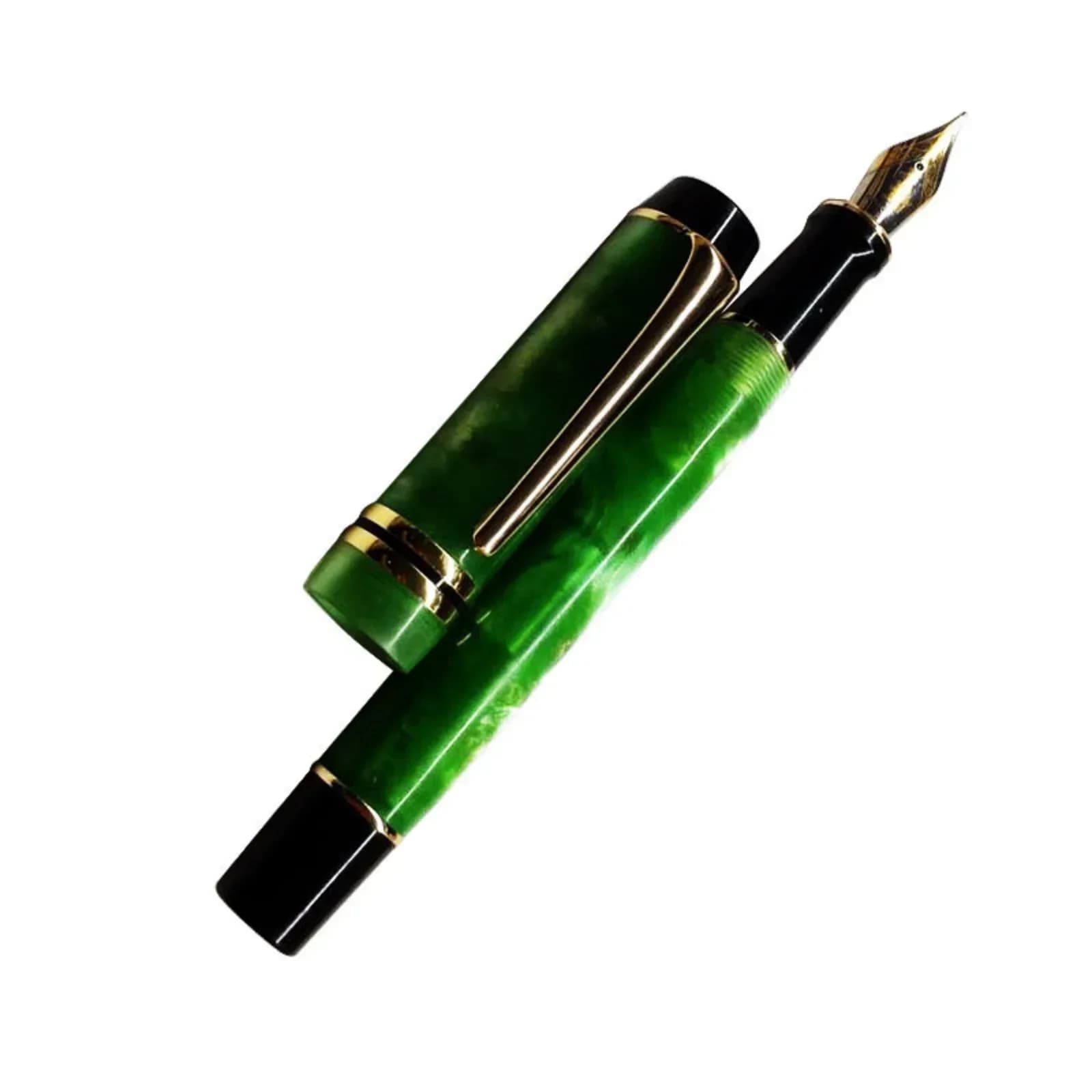 Penna Stilografica KAIGELU 316 in Acrilico con Clip Dorata, Pennino Extra Fine/Medio EF/M per Scrittura