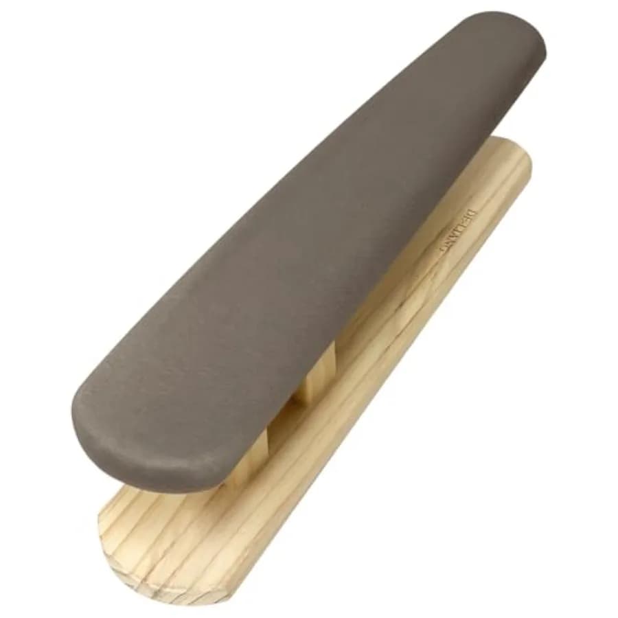 Asse da stiro per maniche e petto imbottito per sartoria, sgabello da stiro con base in legno, tavola per stirare maniche per uso domestico