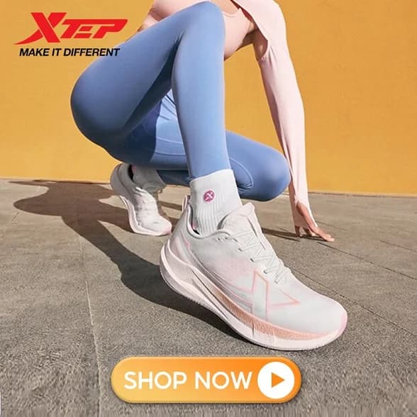 Xtep 2000km 5.0 Female's Comfortable Breathable Durable Combat Wear-Resistant Cushion Lightweight Sneakers 874118110024