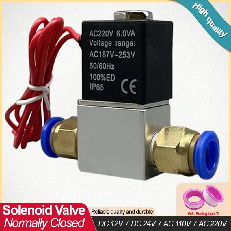Valvola elettromagnetica bidirezionale normalmente chiusa, valvola elettromagnetica G1/4 in lega di alluminio o acciaio inossidabile, AC110V/220V/DC12V/24V