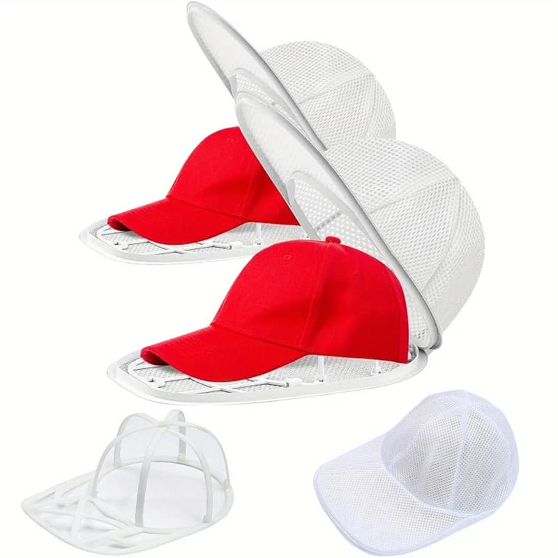 Lavatrice per cappelli staccabile, borsa specifica per la pulizia dei cappellini da baseball, con un supporto fisso per evitare la deformazione e facilitare la conservazione