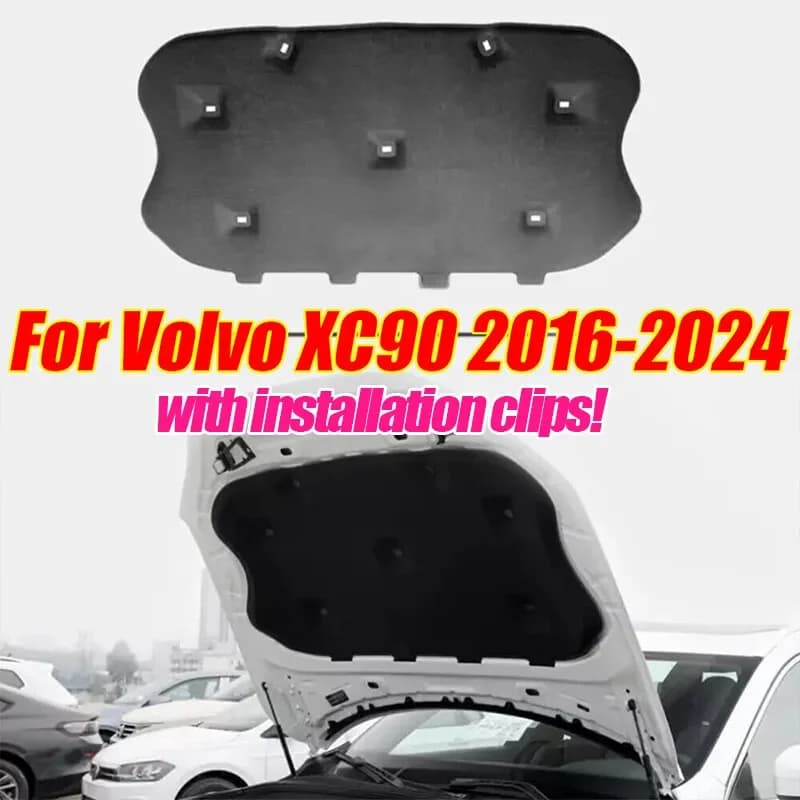 1x Engine Hood Insulation Pad Heat Shield Blanket Cover For Volvo XC90 2016-2024