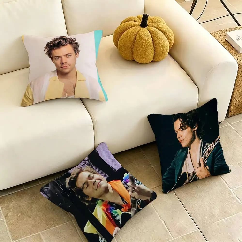 Harry Styles Harry House Pillow Case Square Double-Sided Sofa Cushion Cover Bedroom Bedside Pillow Gift