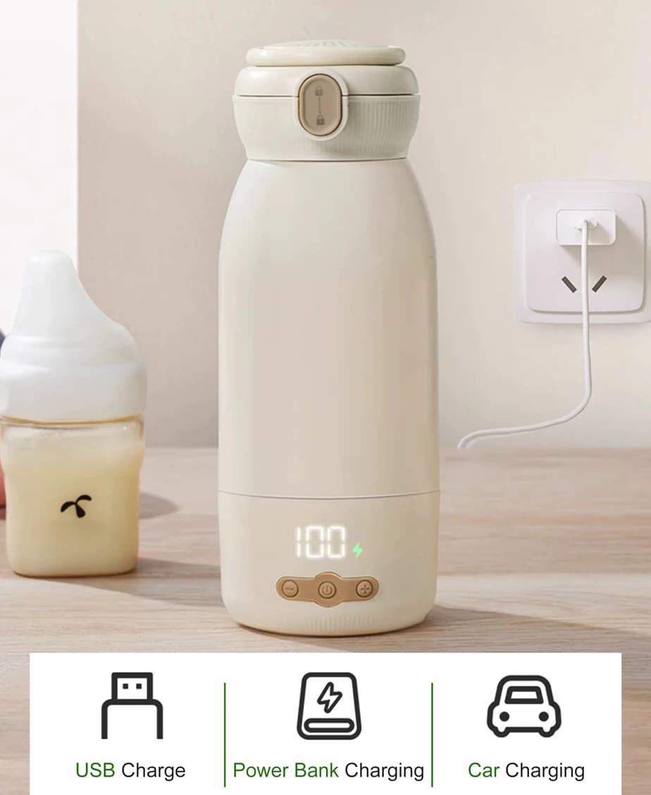 Intelligent travel product for children Outdoor camping bottle Mini rechargeable travel kettle for double voltage electric portable milk