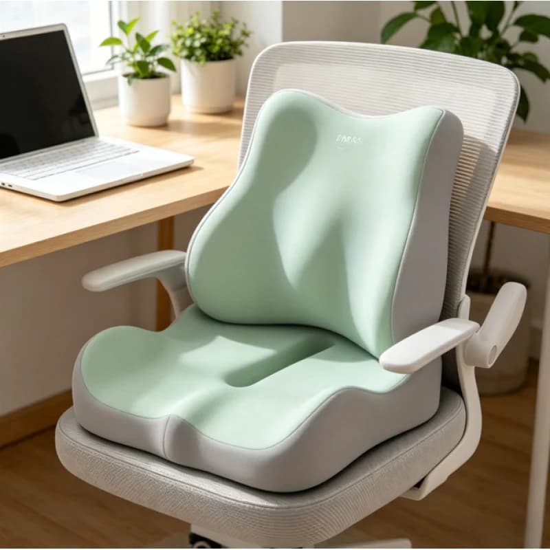 Cuscino Lombare in Memory Foam, Morbido Supporto Elastico per Sedile Auto, Cuscino Ergonomico per Sedia da Ufficio, per Casa, Scrivania e Auto