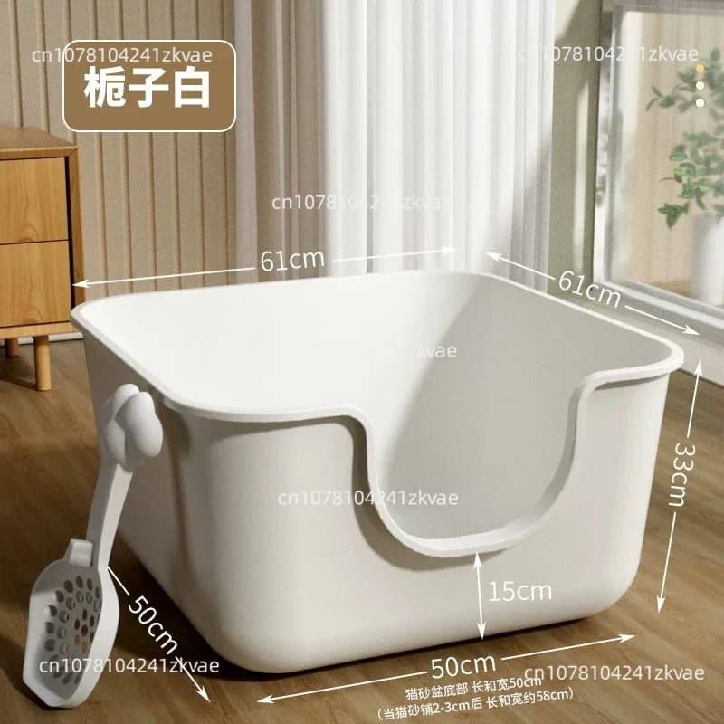 Lettiera per Gatti Extra Large, Toilette Chiusa Anti-Schizzo e Anti-Perdita per Gatti di Taglia Gigante