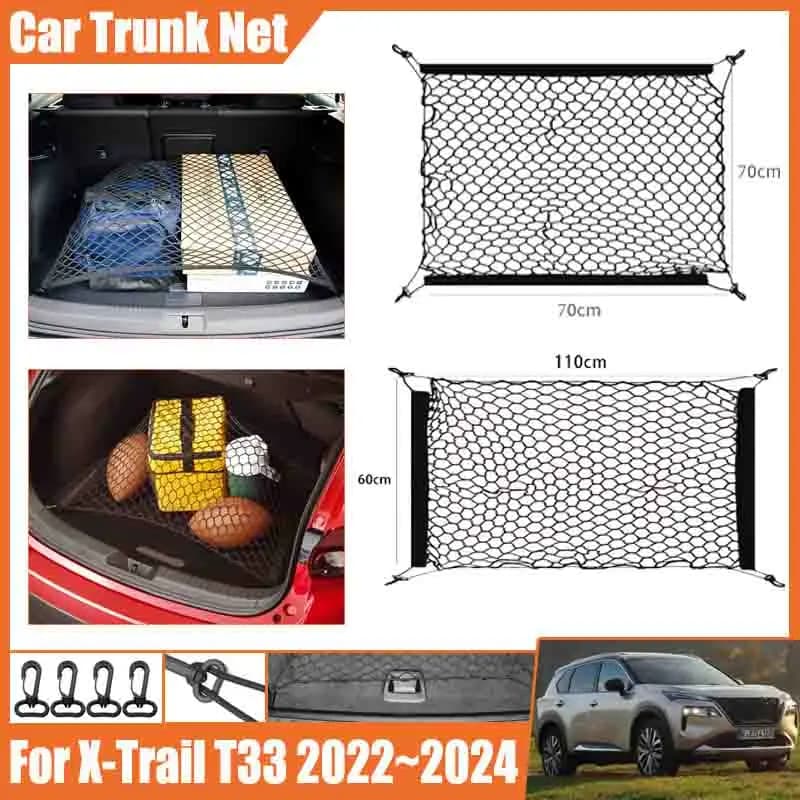 Rete per bagagliaio per auto per Nissan X-Trail T33 2022 2023 2024 rete per bagagli rete in Nylon borsa di stoccaggio posteriore posteriore accessori per auto Cargo