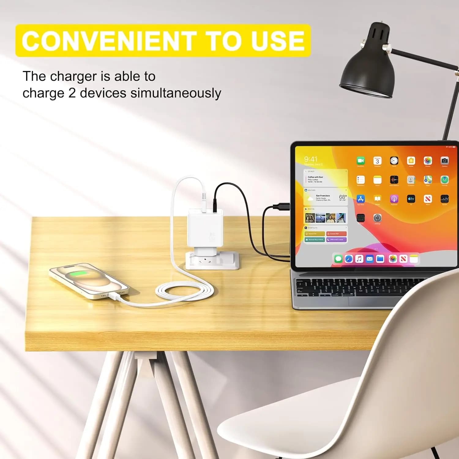Caricatore Rapido GaN USB-C Multiporta 65W 100W per MacBook Pro/Air, iPad Pro/Air, iPhone, Samsung, Lenovo Thinkpad