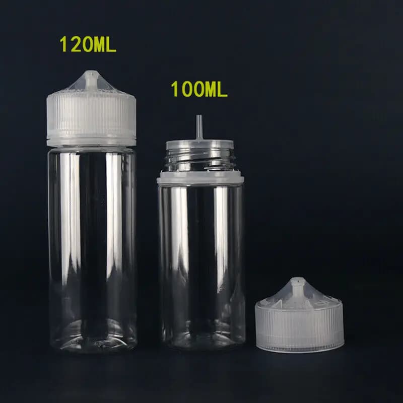 5 pz 30 ml/60 ml/100 ml/120 ml di Plastica PET Contagocce Vuoto E Liquido Occhio Bottiglie di Acqua Trasparente Tappo a Punta Lunga V3 succo di Olio Vape penna bottiglia