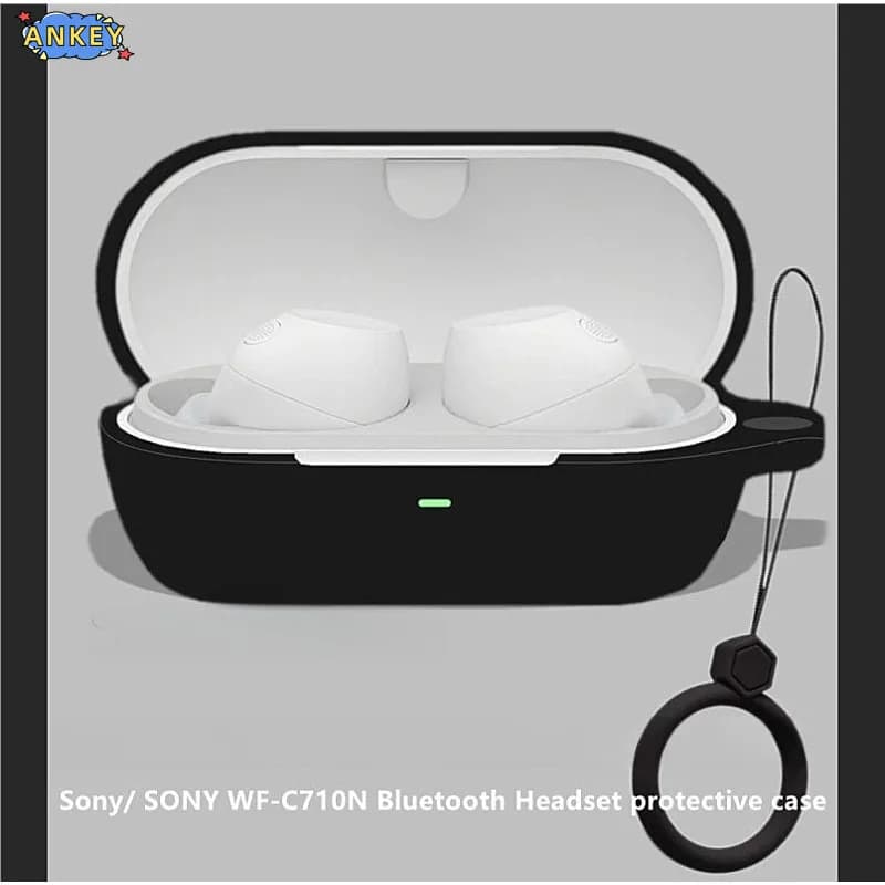 for Sony WF-C710N Case Protective Earphone Cover C710N WFC710N Ring Soft Silicone Wireless Bluetooth Earbuds Shell Carrying