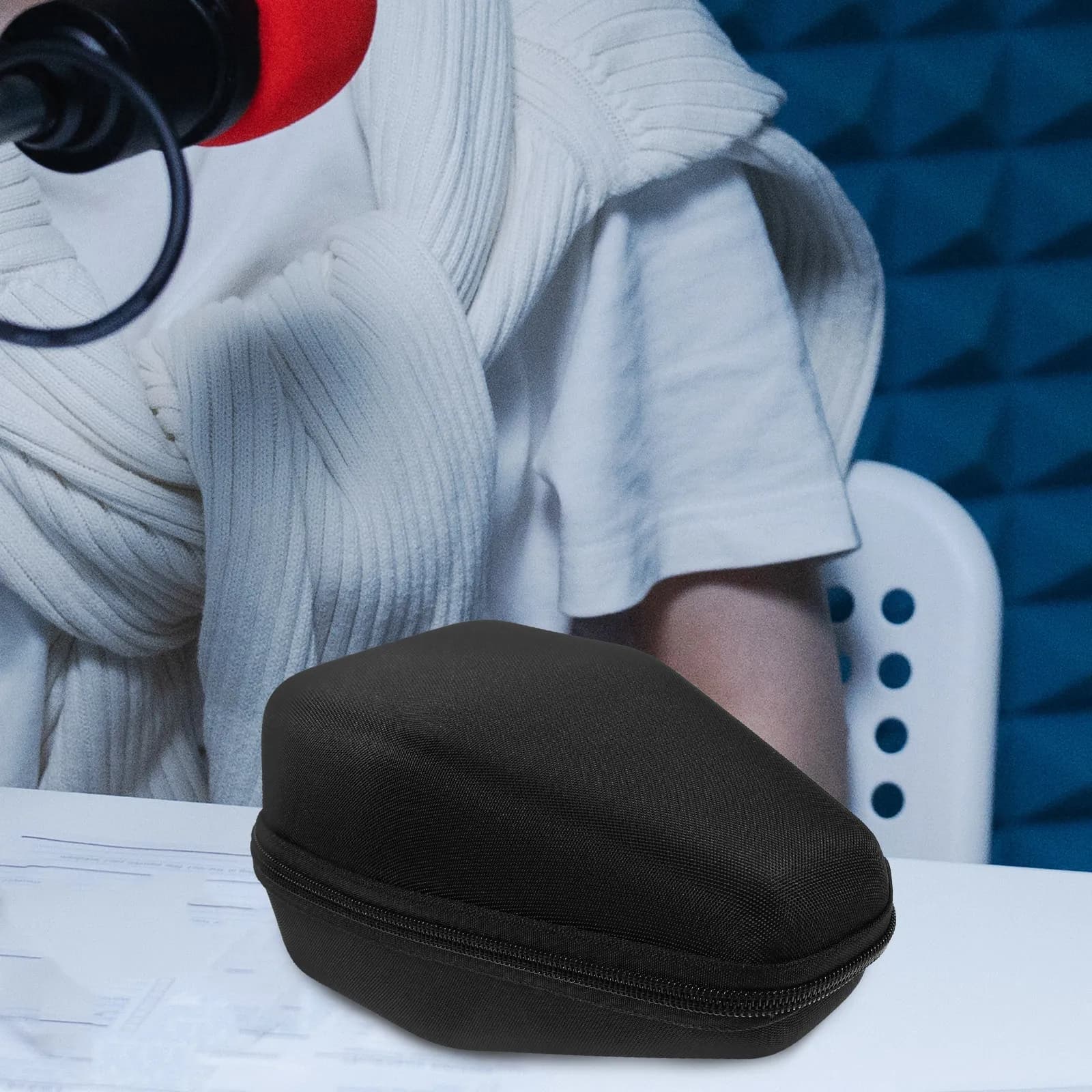 Borsa Porta Microfono Wireless in EVA, Custodia Portatile Impermeabile per Microfoni e Accessori da Viaggio