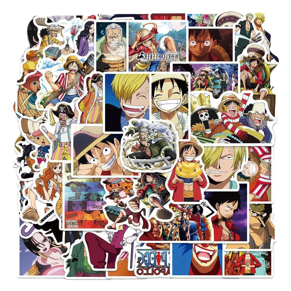 10/30/50pcs ONE PIECE Anime Stickers Cool Luffy Zoro Cartoon Decals DIY Skateboard Phone Luggage Waterproof Graffiti Sticker Toy