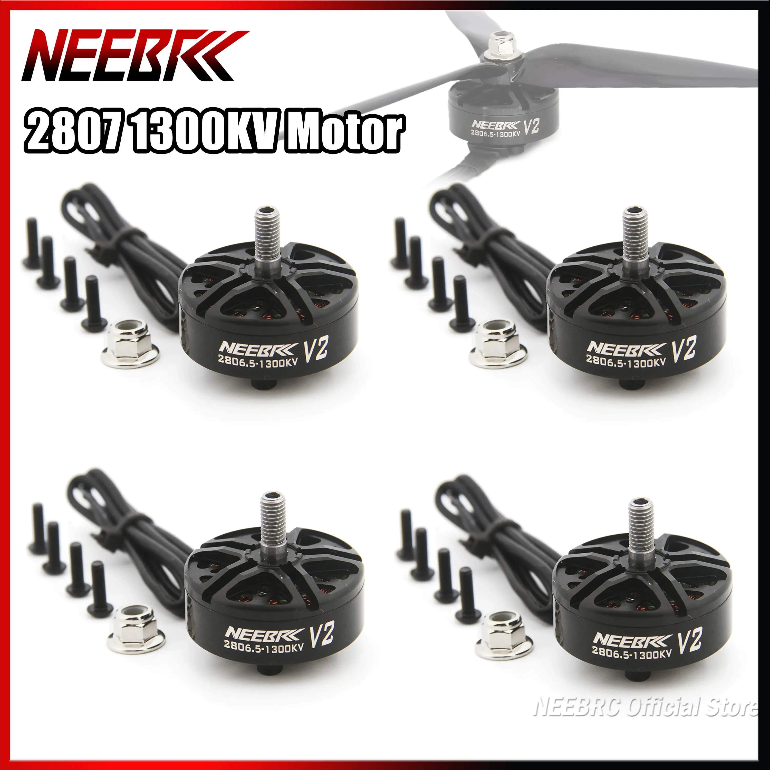 4 pezzi NEEBRC 2807 2806.5 1300KV Drone Motore Brushless 3-6S Outrunner per RC FPV Racing Quadcopter Aereo Mark4 7 pollici Telaio ESC