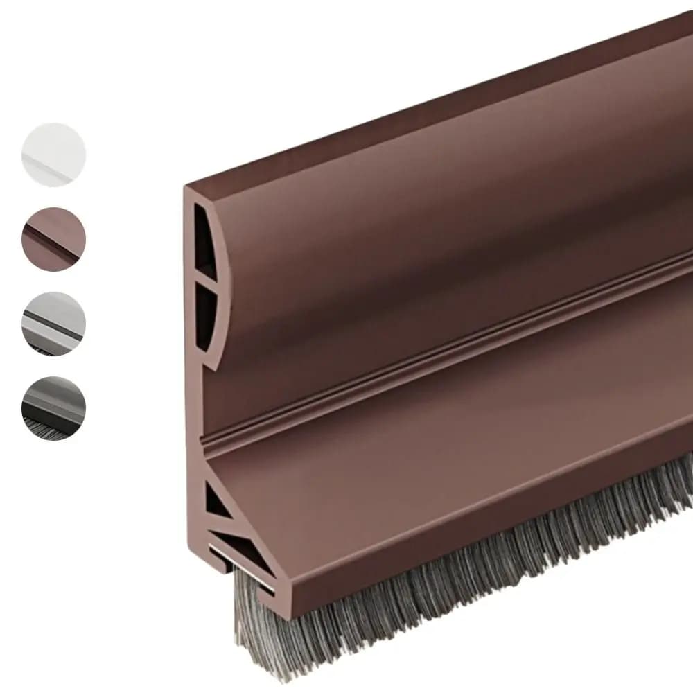 TPE Door Bottom Seal Self Adhesive Brush Edge Weather Stripping Insect Resistant Windproof Sealing Strip Indoor Bedroom