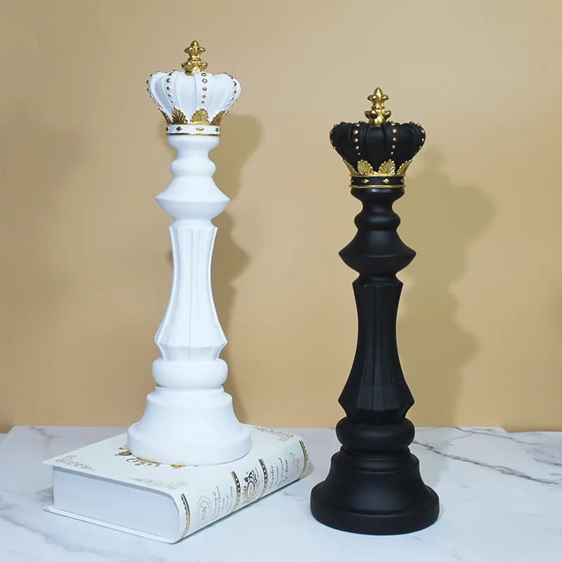 Nuovi ornamenti per scacchi nordici set di scacchi re cavallo da guerra regina arredamento morbido artigianato in resina artistica