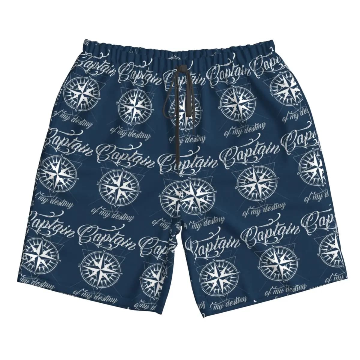 Bussola nautica Capitano Anchor Barca Tronchi da spiaggia Pantaloncini da surf Casual Pantaloni da bagno estivi da uomo ad asciugatura rapida