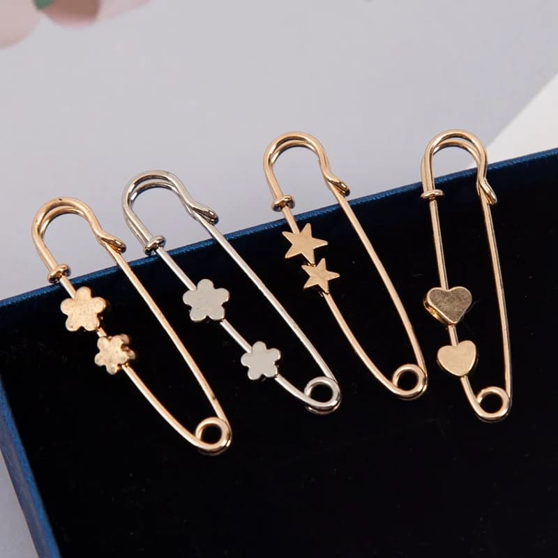 Fermaglio Semplice per Rialzare la Vita, Fibbia a Spilla da Donna, Fermaglio Vintage Trendy per Jeans e Abiti, Clip per Vestiti, Spilla di Sicurezza da Donna, Gioielli
