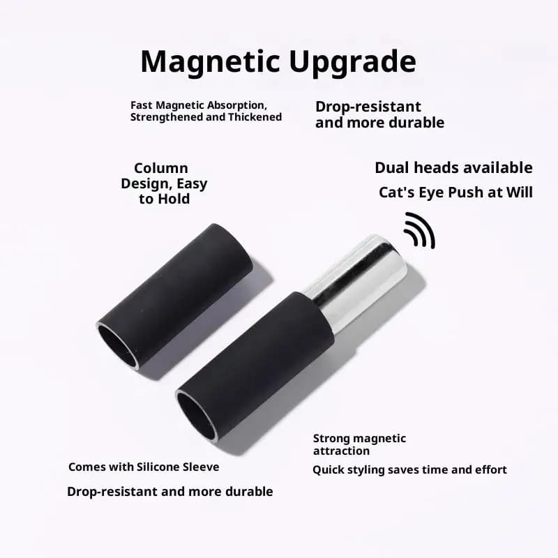 Penna magnetica per smalto gel super resistente con cilindro a forma di occhio di gatto con strumenti per unghie con copertura protettiva