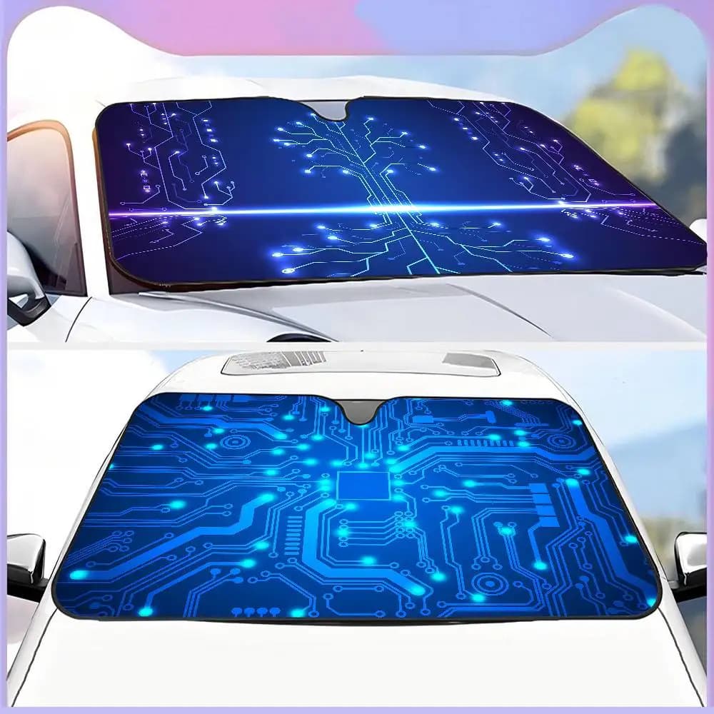 Modello del circuito Parasole Parabrezza Pieghevole Parabrezza anteriore per auto 70x130 cm Finestra per auto Parabrezza Copertura Riflettore di calore