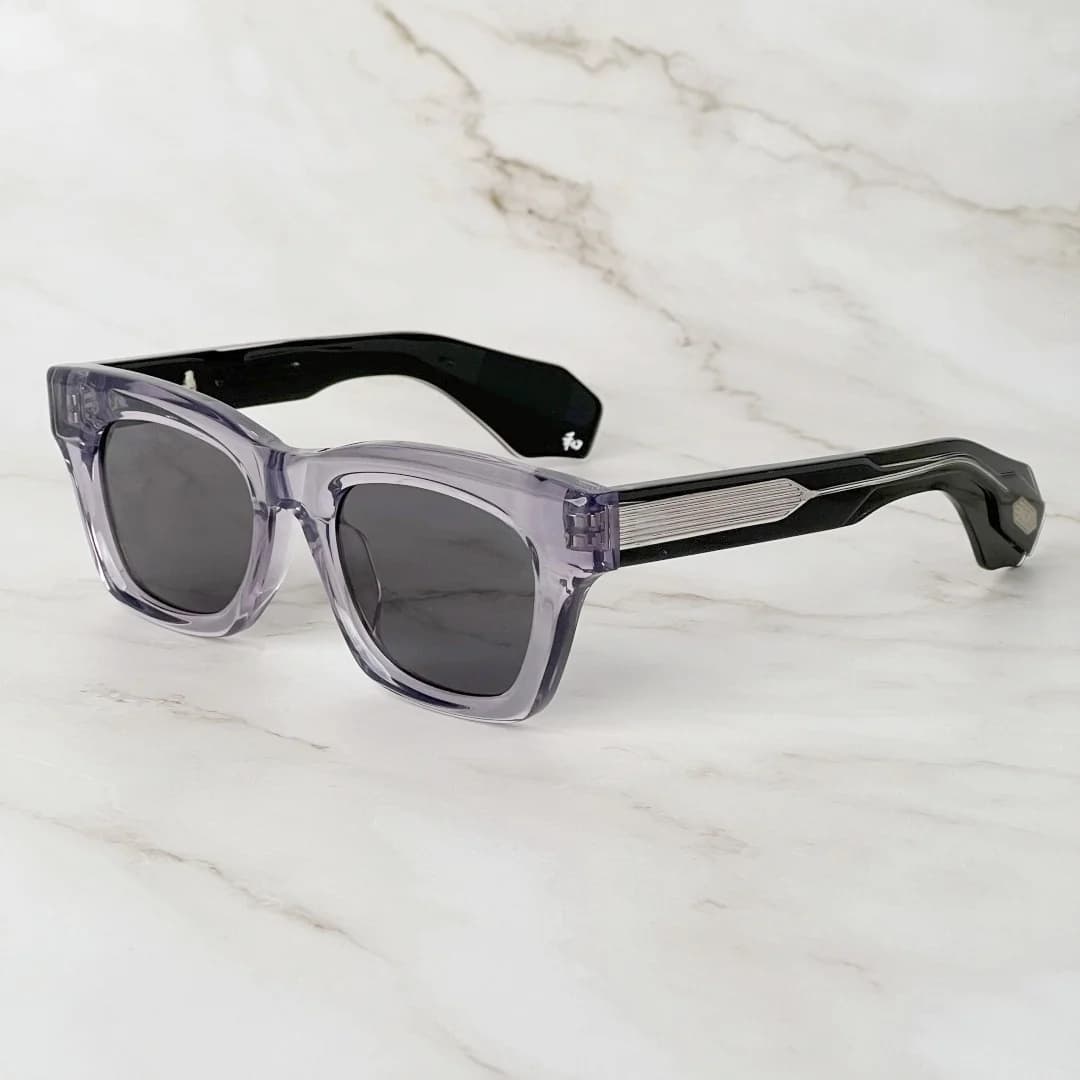 Occhiali da Sole DEALAN 10° Anniversario, Misura 49, Montatura in Acetato Extra Spesso, Aste Larghe, Realizzati a Mano in Giappone, Protezione UV400 con Custodia Originale