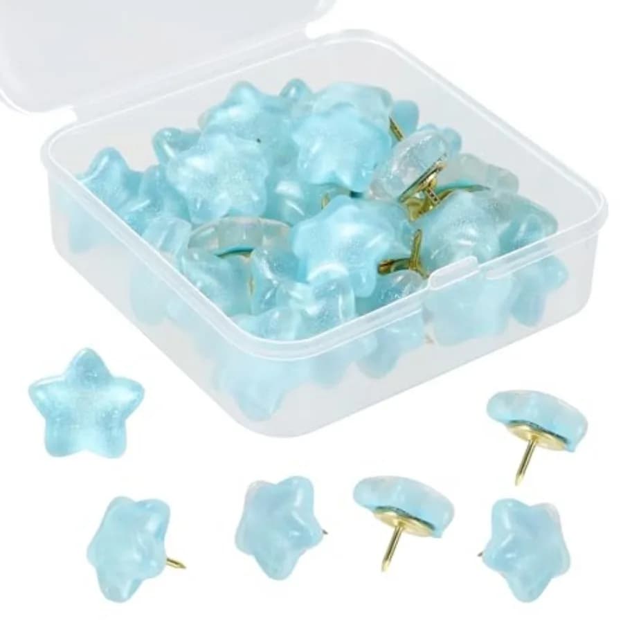 30pcs Decorative Push Pins, Thumb Tacks for Bulletin Board Decor, Cute Push Pins for Corkboard, Photo Wall, Feature Wall, Map,