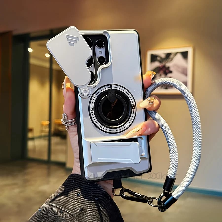 for Samsung Galaxy S26 S24 S23 Ultra S25 Edge FE Multifunctional Phone Case. with Lanyard, Stand,for Car Mounts.