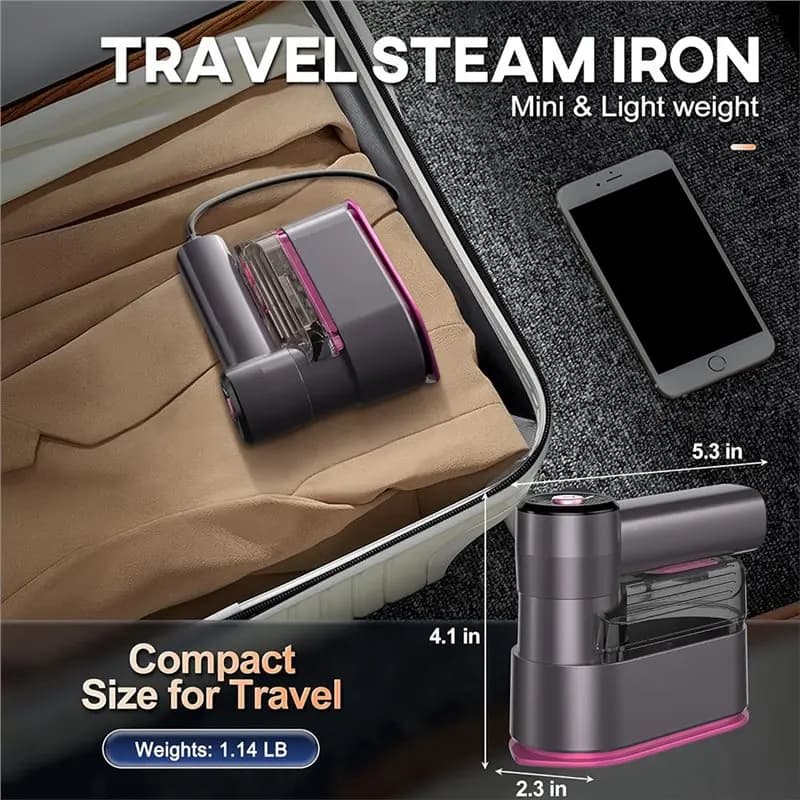 【A97Z】Small Size Portable For Travel Steamer-Handheld Steam Iron,For Clothes, For Travel College Dorm Home EU Plug