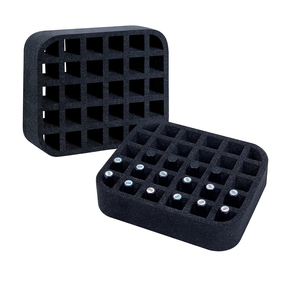 1 Box 30-slot foam padded removable bottom divider holds 30 bottom 15 ml bottles of nail polish or essential oil storage tool