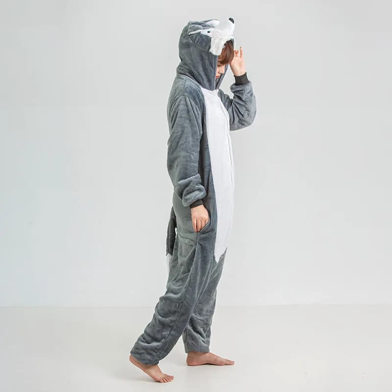 Manica lunga Allentato Animale Cartoon Onesies Pigiama intero per adulti Tuta Indumenti da notte Pigiama Camicia da notte Halloween Cosplay