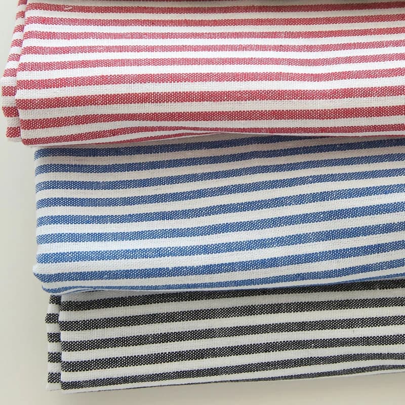 140x50cm Vintage Spring Red Stripe Thick Cotton and Linen Fabric for Making Tablecloth , Skirt and Shirt Sewing Cloth