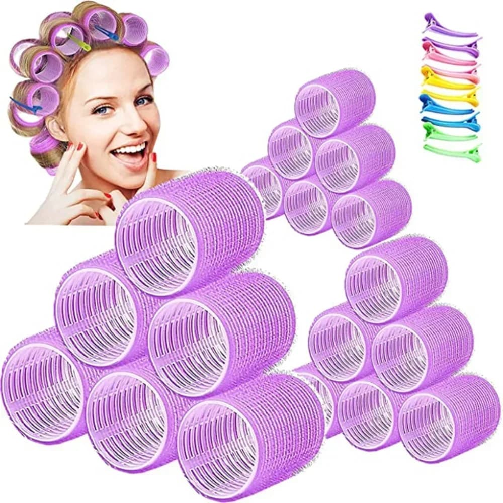 New auto-handed bigodini heatless No heat Hair Bang Volume Self-adhesive Hook Amp Loop Tool for styling DIY