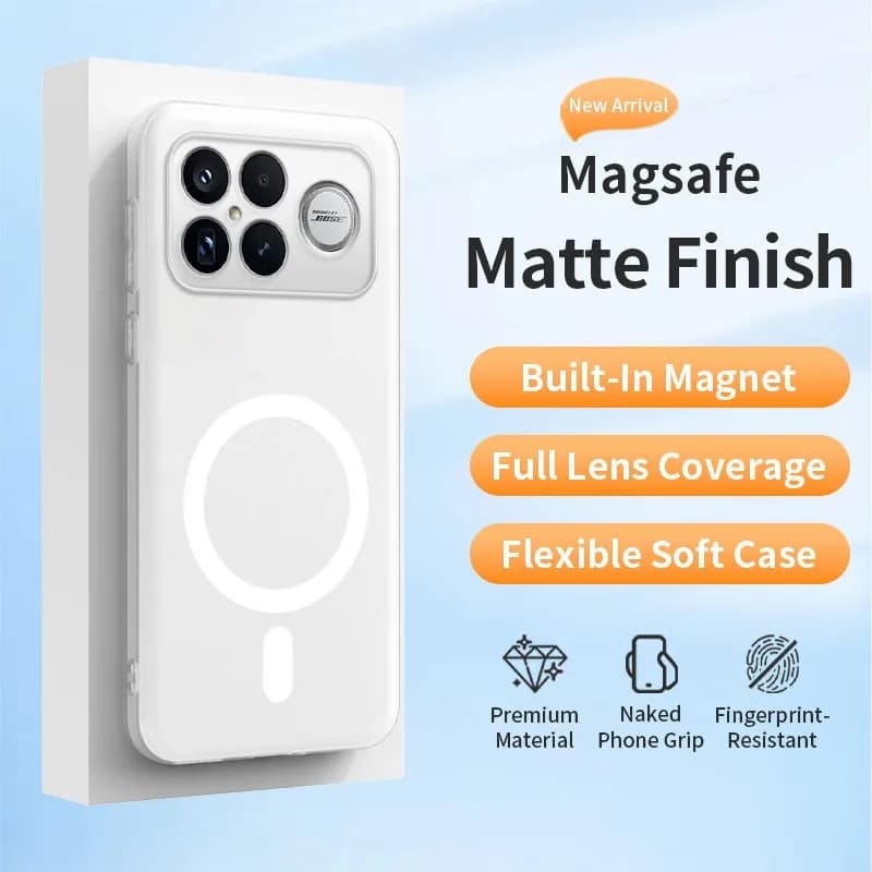 Cover Originale Trasparente Opaca in TPU Morbido con Funzione Magnetica Magsafe per XIAOMI POCO F8 F7 Ultra F6 F5 M8 X6 X7 X8 Pro Max