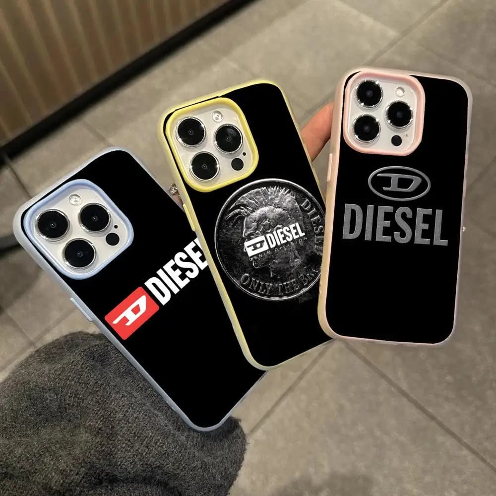 Custodia per iPhone Diesel in Materiale Gelatina Trasparente per iPhone 17 16 15 14 13 Pro Max Plus Mini