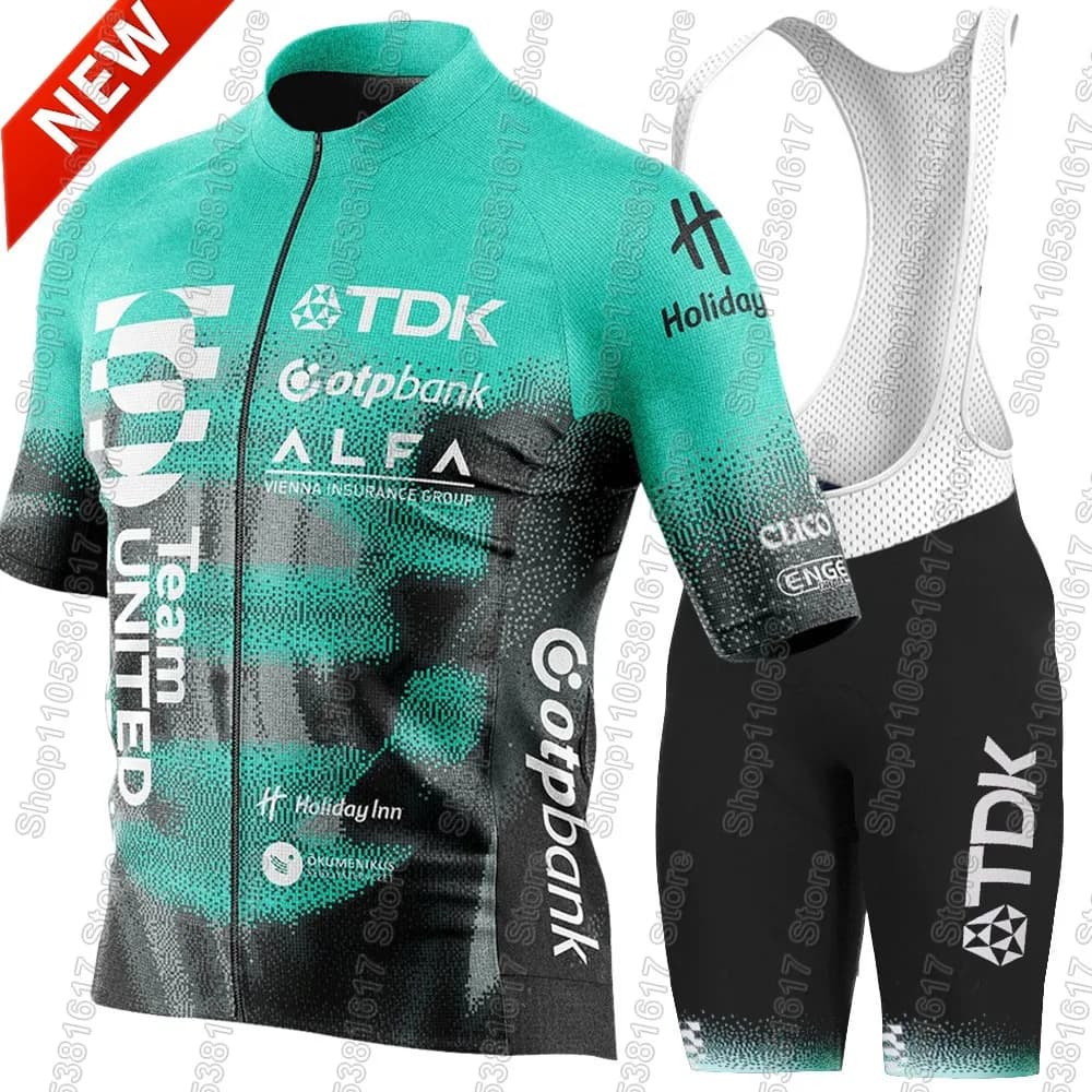Completo Ciclismo United Shipping Team 2026 Ungheria: Maglia e Salopette da Bici da Corsa, Abbigliamento Ciclismo MTB