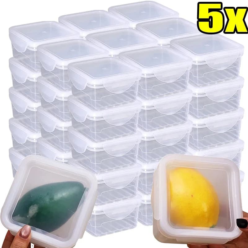 Contenitore per Alimenti Ermetico, Antisgocciolamento, Senza BPA, Sicuro per Microonde e Congelatore, Multiuso per Cucina, Dispensa e Preparazione Pasti