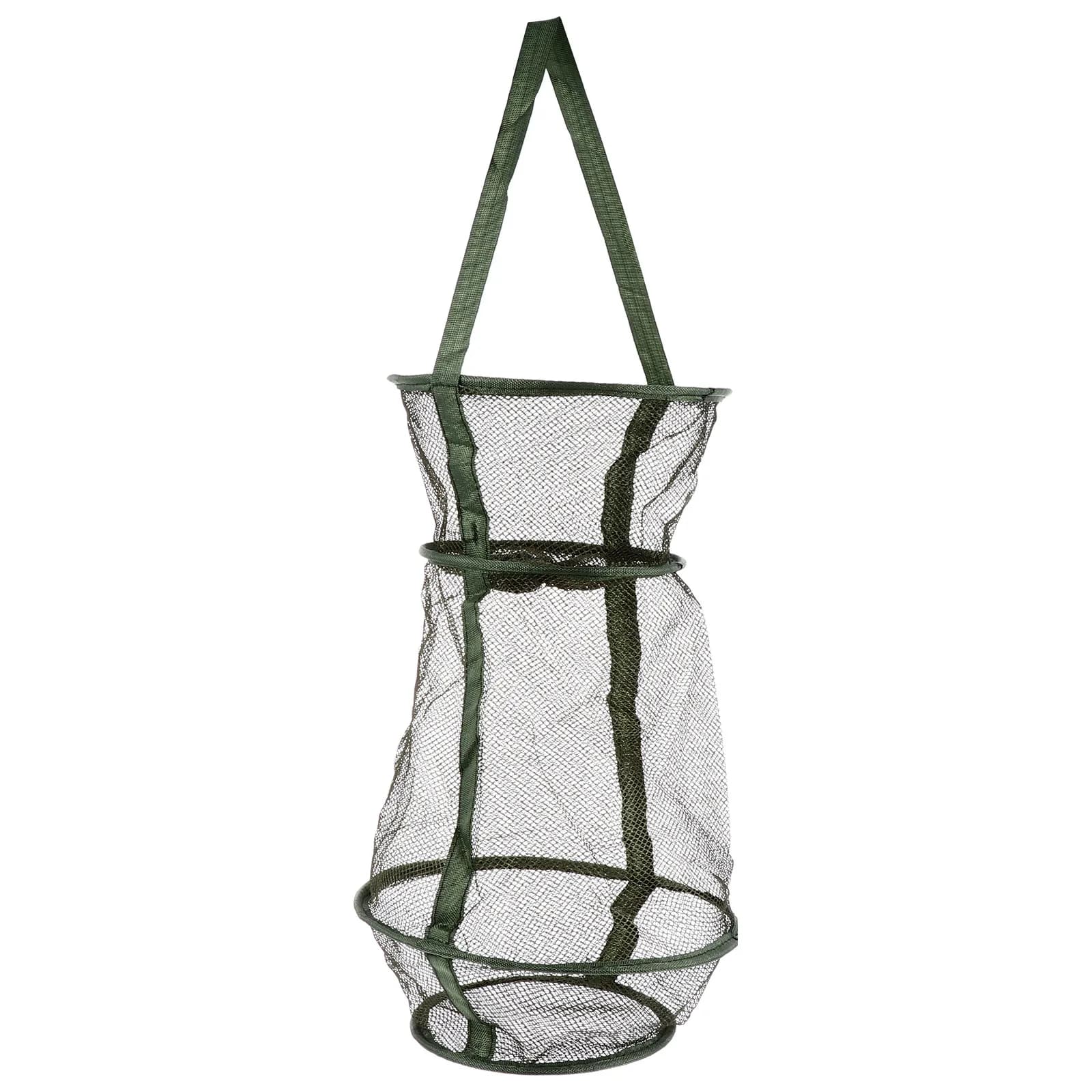 Portable Foldable Fishing Trap Net Sturdy Nylon Mesh Cage for Catching Fish Crabs Shrimp Lobster Minnow Outdoor Fishing Trap Net
