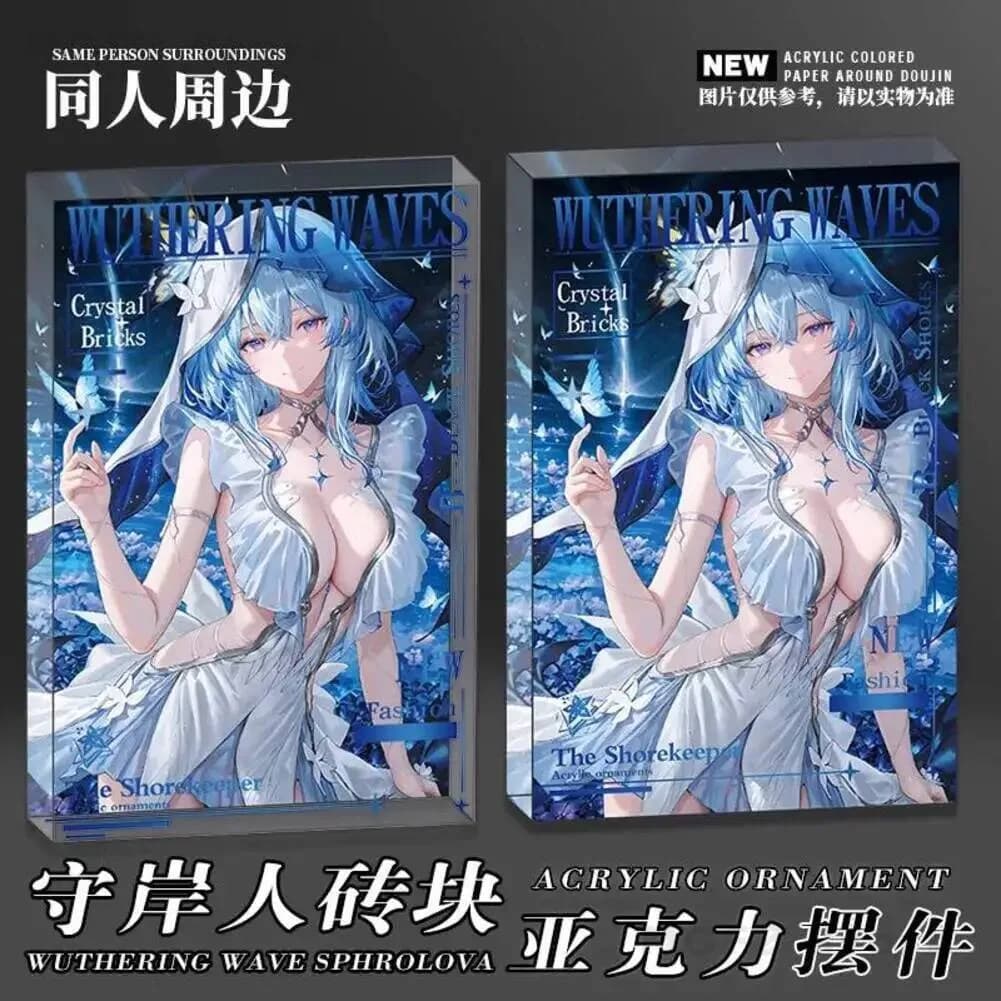 Carlotta Cartethyia Phrolova Wuthering Waves - Ornamenti in Acrilico per Giochi, Supporto per Carte, Espositore, Modellino, Cosplay, Decorazione da Scrivania